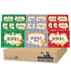 블루존 크라운 다과회과자 3종세트 쿠크다스 77g (비엔나커피 6개+ 케이크 6개 + 화이트토르테 6개), 18개