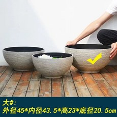 대형 수반 화분 도자기 조경 어항 석회석 연못 옹기 플라스틱옥돌색소형(35cm)바닥무공 수, L. 샌드 대