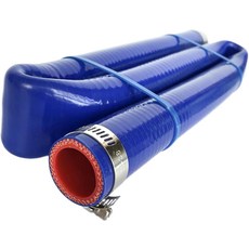 베켈란 6.5MM 14 X 3.28FT 블루 고온 강화 실리콘 히터 튜빙 호스 라디에이터 냉각수 직선작업 압력 145PSI4겹 강화5MM 두께+2 클램프, Blue, 25MM (1" ) X 5FT