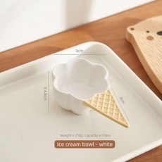 無品牌 可愛手柄陶瓷碗 甜品碗 冰淇淋碗 冰粉碗, 1個, 甜品碗170ml,粉色