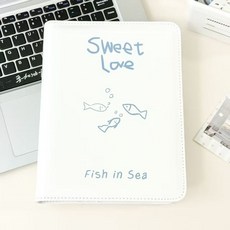 嗨購 水中氣泡魚A5皮質活頁卡冊 高顏值四宮格3寸小卡照片收納相冊, 1個, A5替芯本子內頁【橫,單品