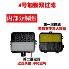 동계 캠핑 무시동히터 투명 흡기 필터 전용 먼지 거름망 차박 난방용 액세서리, 1개, 4_강화 이중 필터 모델