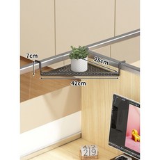 【開發票/統編】免打孔盆栽收納架 辦公桌掛籃置物架 工位懸掛式置物架 隔闆上收納 多層掛籃設計 書架/櫥櫃/陽台適用 加厚鐵藝gacq2o, 三角型黑色