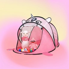 兒童室內外帳篷 免安裝可折迭 寶寶玩具屋 防蚊帳, 粉角獸【單帳篷】