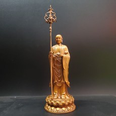 純銅 大願地藏王菩薩 佛像 擺件, 如圖所示, 1個