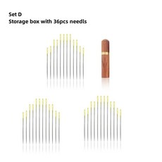 12 36PCS 바느질 다닝 스틸 사이즈 측면 멀티 도구 바늘 스테인레스 개방 핸드 액세서리 가정용, D 36PCS Box, 1개