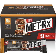 MetRx Big 100 30 克蛋白棒香草焦糖油條, 9件, 100g