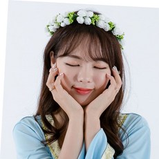 브라이덜샤워 웨딩 화관 면사포 파티 웨딩촬영, 화이트