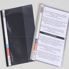 플로샵 A4 꽂이식 클리어파일 회사서류 문서정리용품, 그레이