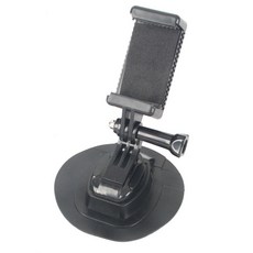 吸盤支架 運動相機手機通用固定座, 1個, 坐墊貼+gopro座+手機夾（全配組合）