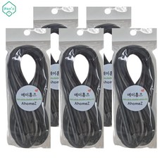 어린이 고무줄 놀이용 검은색 고무줄 (4 x 1500mm), 5개