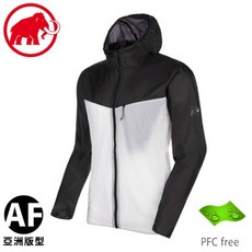 MAMMUT 瑞士 男 Convey WB AF 防潑水風衣《黑/白》1012-00190