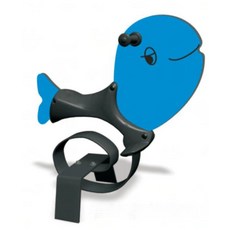 악어 시소기구 놀이터 스프링 캐릭터 흔들말 공원 동물, 40 살구, 1개