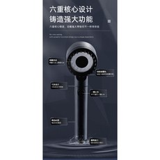 qots 增壓花灑，三段式可調出水設計，含1.5米防爆軟管與免打孔支架，浴室淋浴配件, 1個
