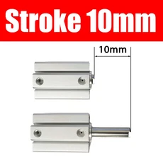 SDA 16 20 25 32 40 50 63 80 100mm 보어 컴팩트 씬 에어 실린더 5-100mm 스트로크 더블 액션 알루미늄 공, 05 Stroke10mm, 05 BORE 80mm, 1개
