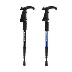 1+1 듀랄루민 등산스틱 등산막대기 T자형 I자형 입문용 초보용, 등산스틱 I자형블랙+I자형블랙
