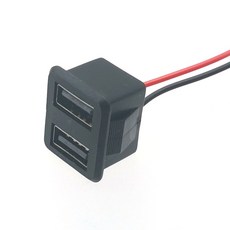 케이블 포함 더블 레이어 USB C타입 암 베이스 3A 소켓 충전 전원 소켓 커넥터 1PC, B-USB, 1개