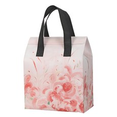 복장 부직포 쇼핑백 소중대 포장봉투 손잡이 선물봉투 쇼핑백 리유저블, 25개, 핑크 꽃잎21*26*11cm