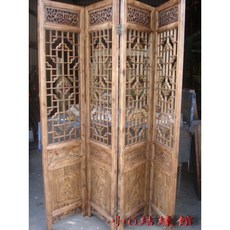 小o結緣館 仿古傢俱 梅蘭竹菊四季平安窗花屏風 香樟木單片屏風 居家裝飾 仿古屏風