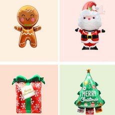 조은 크리스마스 풍선장식 스마일쿠키 파티풍선