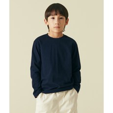 무신사 스탠다드 MUSINSA STANDARD KIDS 릴렉스드 크루 넥 긴소매 긴팔 티셔츠 [네이비] MKBTL3Z03-NA 379753