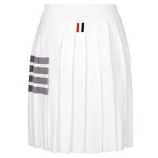 女款喇叭褶皺針織高爾夫球裙條紋網球裙