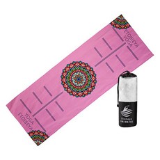 사비나 미끄럼방지 논슬립 논슬립 요가 매트 타올, 핑크, 1개