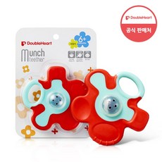 더블하트 먼치티서 치발기, 노꼭지, 캐롯플라워, 1개