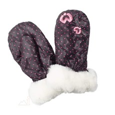 디쓰리포 도트장갑 아동용 화이트퍼 패딩 손모아장갑