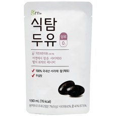 GRN 식탐두유 무설탕 서리태 팥두유, 10개, 190ml