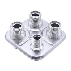 A/C 격벽 차량 4포트 에어컨 격벽 범용 호스 피팅(블랙), Silver, 1개