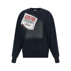 장폴고티에 라벨 프린트 코튼 스웨트셔츠