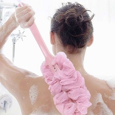 편한등밀이 때밀이 스틱 샤워타올 손잡이 샤워볼 욕실 거품타올 등밀이 샤워볼손잡이, 3스틱샤워타월-베이지, 본상품