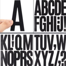 생활모아 DIY 알파벳스티커 1세트 유리창글씨, 옐로우