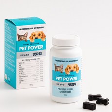 펫파워 강아지영양제 종합비타민 가용성헴철 철분 관절 피부 반려동물 신부전증 영양보충, 60정, 종합영양제, 2개
