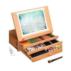 탁상용 작업대 테이블 스케치북 거치대 유화용 탁상 책상, 기본 색상