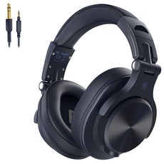 OneOdio A71 모니터링 DJ 헤드폰 전자피아노 헤드폰 고음질 극강 편안함 접이식 깔끔한 베이스 소음차단 헤드폰, 네이비