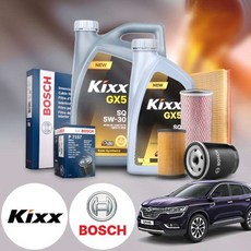 르노 QM6(~22) 가솔린 킥스 GX5 SQ 5W30 엔진오일필터세트 5리터
