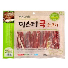 미스터쿡 강아지 간식 슬라이스, 소고기, 300g, 10개