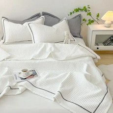 천연양모이불 양털 겨울패드 호주 이서진 프렌치 스타일 퀼트 이불 세트 우아한 공주 버블 원사 에어컨 피부 친화적 담요 여름, 없음