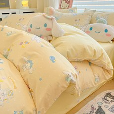 에프식스 산리오 정품 시나모롤 면100% 순면 이불커버 매트리스 베개 커버 세트 BT