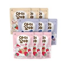 아이꼬야 아기과자 요거트 큐브 3종 맛별 3개씩 총9입, 9개, 17g, 사과/블루베리/딸기 맛별 3개씩
