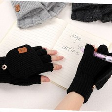 손가락노출 반장갑 겨울철 보온 니트소재 터치가능 남녀공용 핸드워머 방한용품