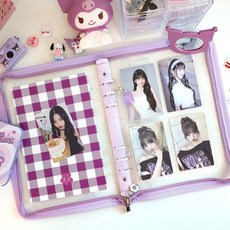 봄봄 A5 6공 포카바인더 속지포함 포카앨범 포토카드, 라벤더퍼플(속지40장)
