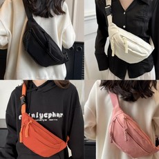 원컬러힙색 슬링백 파우치 크로스백 미니백