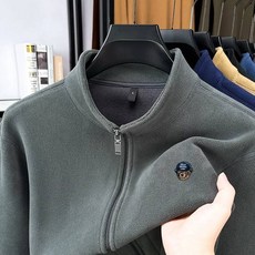 겨울 남성 스탠드 칼라 재킷 고급 품질 지퍼 정교한 프린트 두꺼운 코트 다용도 출, L, 1개 팩, tanhui