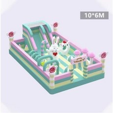 초대형 에어바운스 트램폴린 슬라이드 오락광장만들기 장난감 성 동물조형물, 흰색 10X6 흰 토끼 파라다이스 가격, 1개