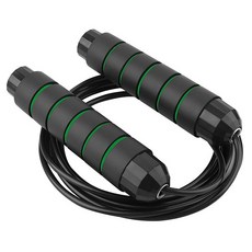 負重鋼絲跳繩 軸承防纏繞 可調節長度 健身訓練跳繩, 1個, 綠色, 綠色