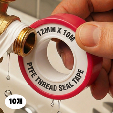 시그니처 테프론 테이프 12MM X 10미터 내열성 강한 탄력, 10개