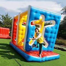 행사용 장애물 풍선 체육대회 소품 야외 에어바운스, 인간 벽 4x2 미터 (매트 포함)